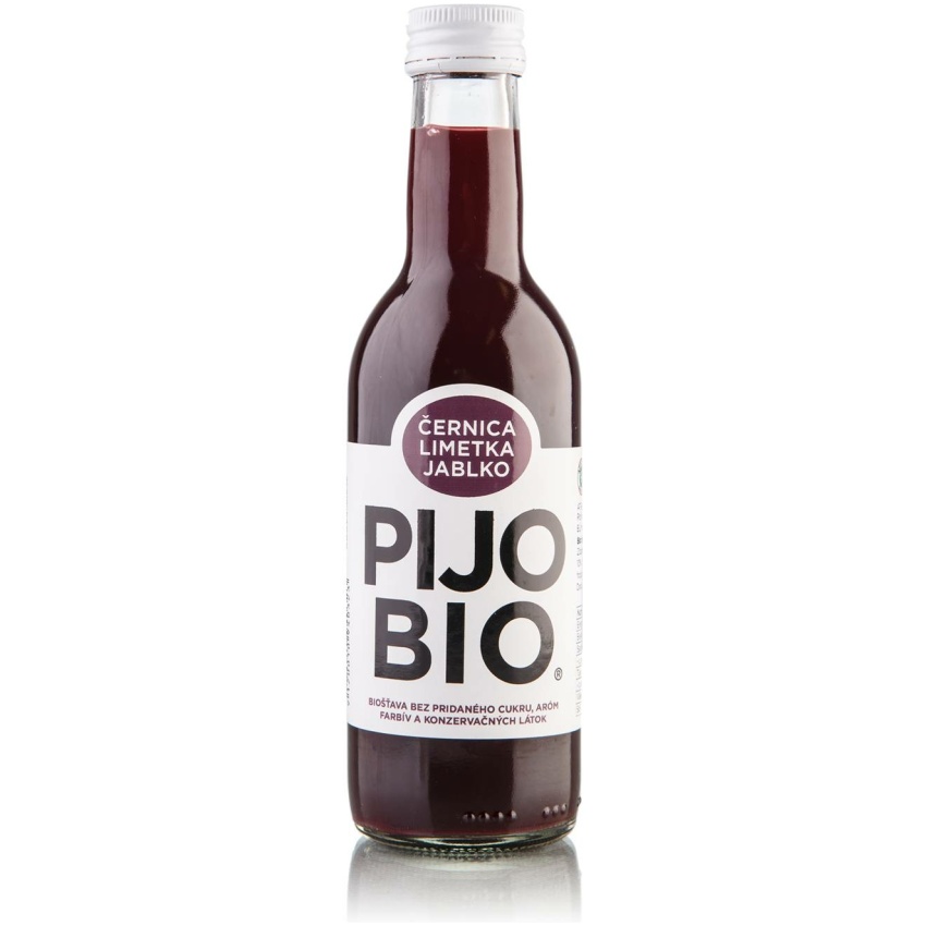 100% ovocná bio šťava ČERNICA - LIMETKA - JABLKO 250ml