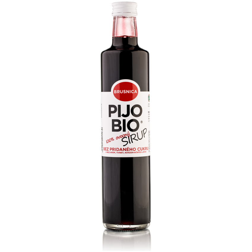 Bio sirup bez pridaného cukru BRUSNICA 500ml